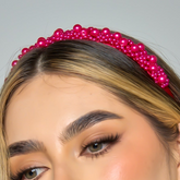 Diadema Esferas Conexión Fucsia